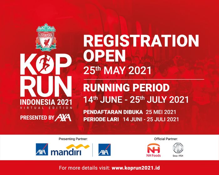 Banner Kop Run Indonesia 2021 yang digelar 14 Juni hingga 25 Juli 2021.