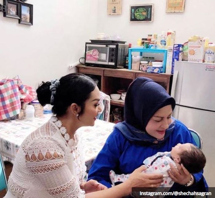 Sechah Sagran saat didatangi Krisdayanti