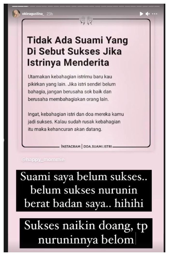 Cuitan kocak Okie Agustina