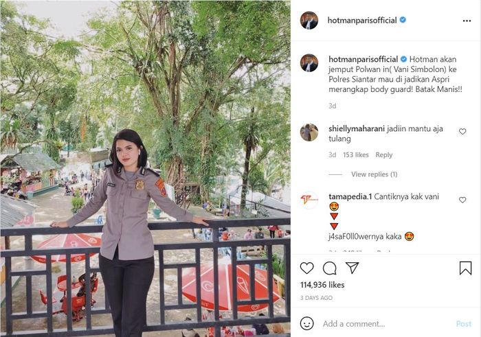 Vani Simbolon menarik hati Hotman Paris untuk jadi Aspri sekaligus bodyguard