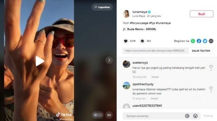 Luna Maya pamer cincin