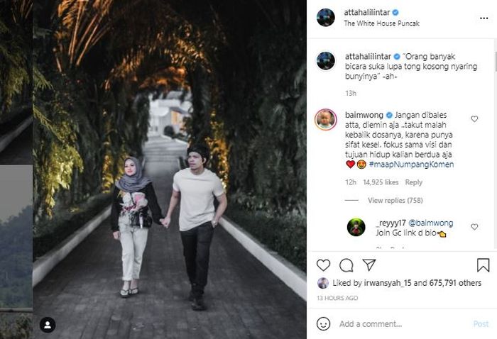 Atta Halilintar sindir telak netizen.