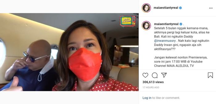 Maia Estianty temani Irwan Mussry ke Bali naik private jet