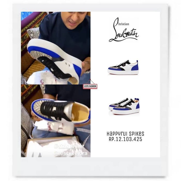 Sepatu hadiah dari Lesty Kejora untuk Rizky Billar.
