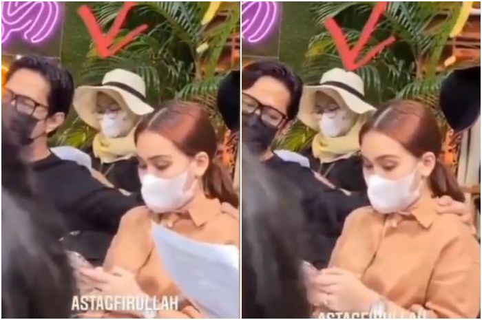 Beredar video viral saat Andre Taulany ketangkap basah rangkul pundak dan elus-elus bahu Ayu Ting Ting.