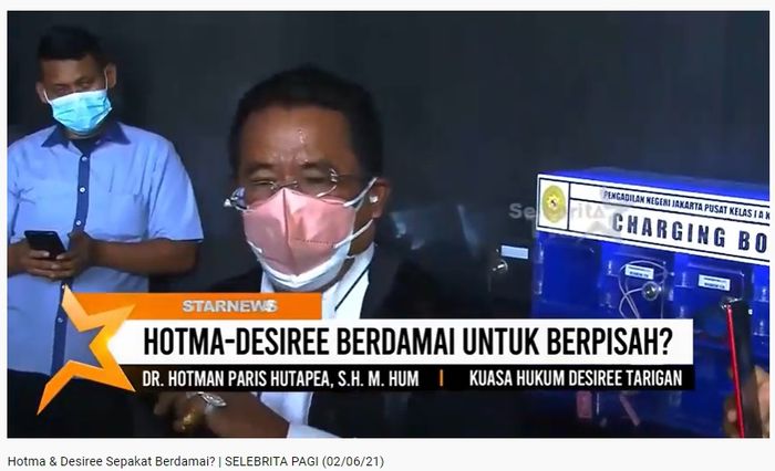 Hotman Paris, kuasa hukum <a href='https://sumsel.tribunnews.com/tag/desiree-tarigan' title='Desiree Tarigan'>Desiree Tarigan</a>