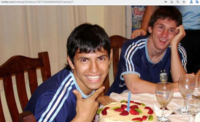 Potret Sergio Aguero (kiri) dan Lionel Messi (kanan) saat sama-sama membela timnas U-20 Argentina.