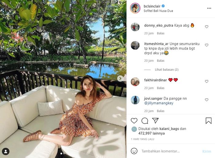 Komentar netizen terhadap unggahan di Instagram BCL.