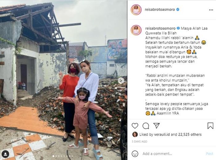 Lahan untuk rumah baru Reisa Broto Asmoro