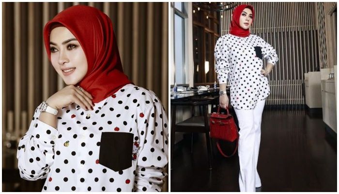 Syahrini pakai Graniph “ Hello Kitty Shirt “ Rp 520.000 jadi sorotan hingga banjir pujian netizen. 
