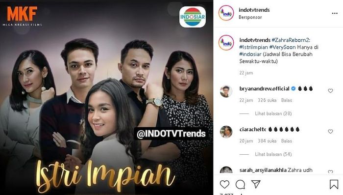 Tayangan Suara Hati Istri Zahra Dihentikan Kpi Indosiar Ganti Dengan Sinetron Baru Daftar Pemainnya Jadi Sorotan