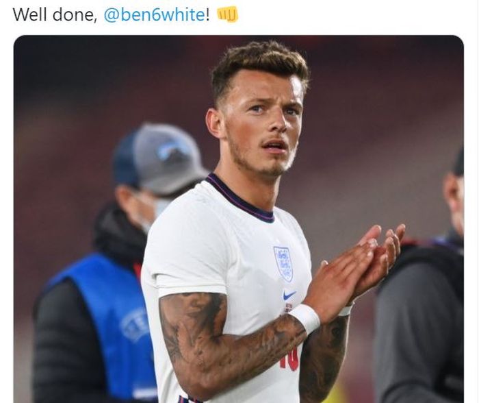 Bek tengah Brighton &amp; Hove Albion, Ben White, akan mentas di EURO 2020 bersama timnas Inggris setelah dijadikan pengganti Trent Alexander-Arnold yang dicoret dari skuad The Three Lions karena cedera.