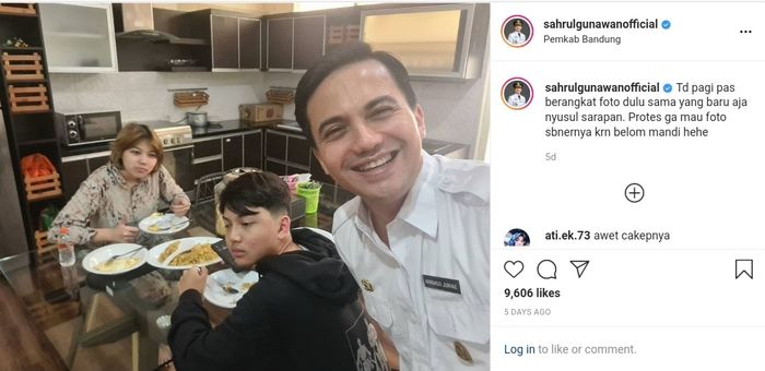 Penampakan dapur di rumah artis Sahrul Gunawan yang kini jadi Wakil Bupati Bandung