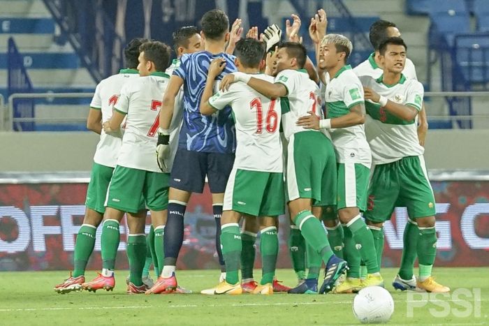 Skuad timnas Indonesia saat melakukan tos jelang laga melawan Vietnam di Kualifikasi Piala Dunia 2022 Zona Asia.