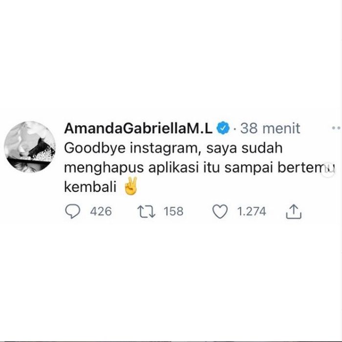Cuitan Amanda Manopo ucapkan selamat tinggal