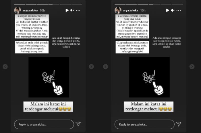 Postingan Arya Saloka