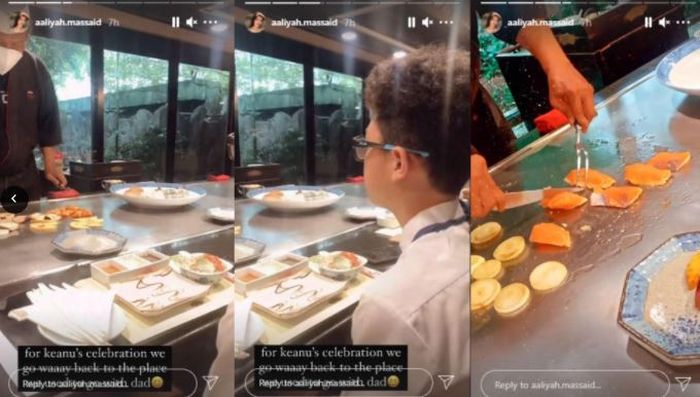 Aaliyah Massaid Ajak Keanu Massaid ke Restoran yang Dulunya Kerap Mereka Kunjungi Bersama Mendiang Sang Ayah