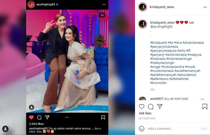 Krisdayanti dan Ayu Ting Ting