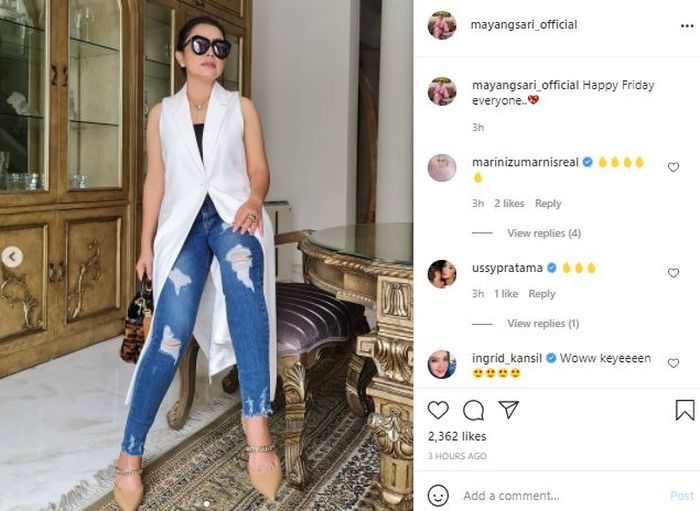 Mayangsari pasang gaya kece