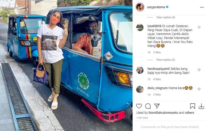 Komentar netizen dalam postingan Ussy Sulistiawaty