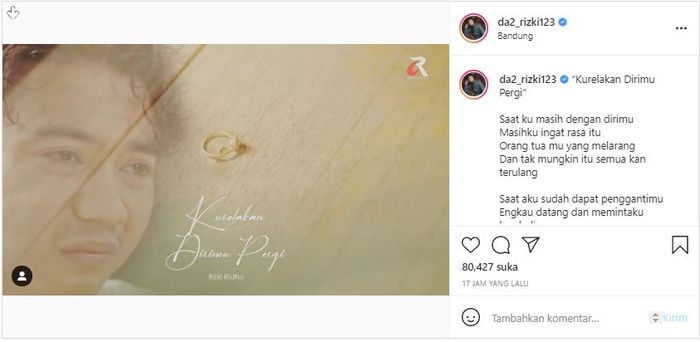 Mewek Sambil Pasang Caption Galau Unggahan Rizki Da Di Hari Lamaran Leslar Jadi Sorotan Mantan Lesti Kejora Disebut Gagal Move On Masih Ku Ingat Rasa Itu