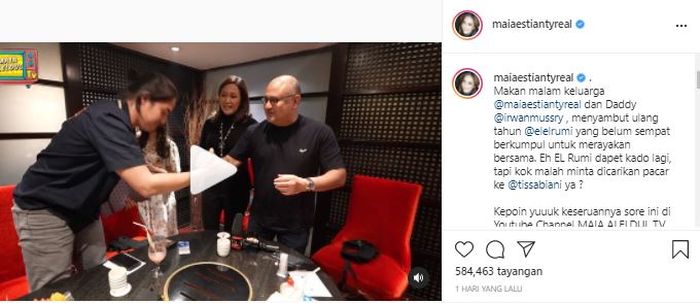 Postingan Instagram Maia Estianty