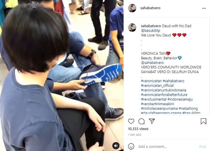 Ahok dan Daud sang putra bungsu dari Veronica Tan