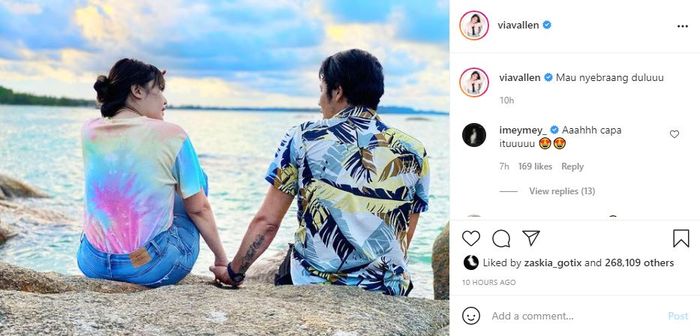 Via Vallen Unggah Foto Mesra Bareng Chevra Papinka.