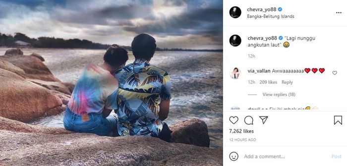 Chevra Papinka Unggah Foto Mesra Bareng Via Vallen
