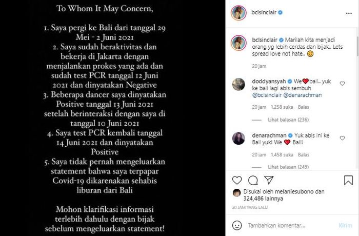 Postingan <a href='https://jambi.tribunnews.com/tag/instagram' title='Instagram'>Instagram</a> <a href='https://jambi.tribunnews.com/tag/bcl' title='BCL'>BCL</a>
