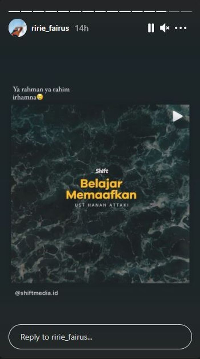 Ririe Fairus kini belajar memaafkan