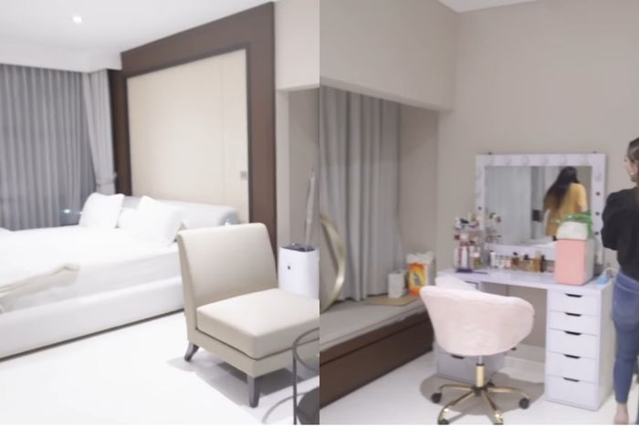 Kamar utama di rumah artis Celine Evangelista.
