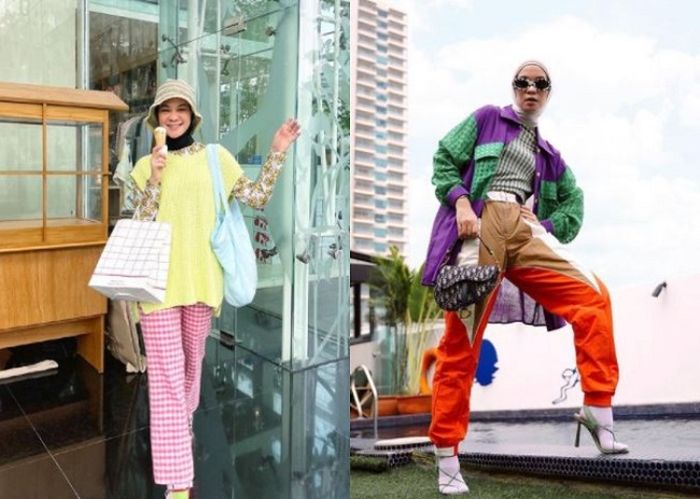 Kerap Tampil dengan Outfit Tabrak Warna yang Bikin Penampilannya