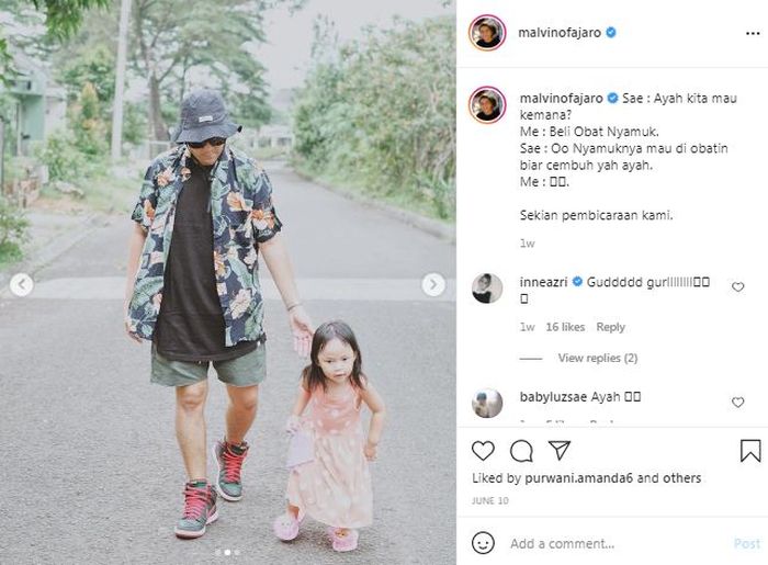 Kedekatan Malvino dengan Putri