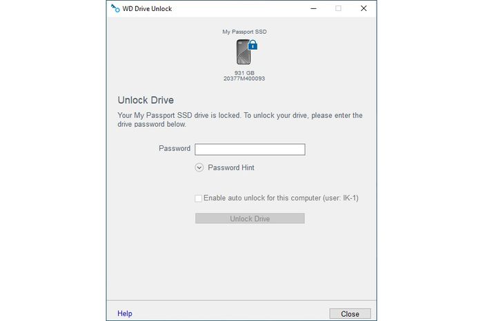 Terdapat fitur keamanan yang bisa membuat hanya yang mengetahui kata kunci yang dapat membuka dan melihat data pada Western Digital My Passport SSD 1 TB.