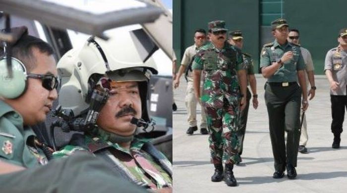 Kolonel CPN Cahyo Permono bersama dengan Marsekal TNI Hadi Tjahjanto.