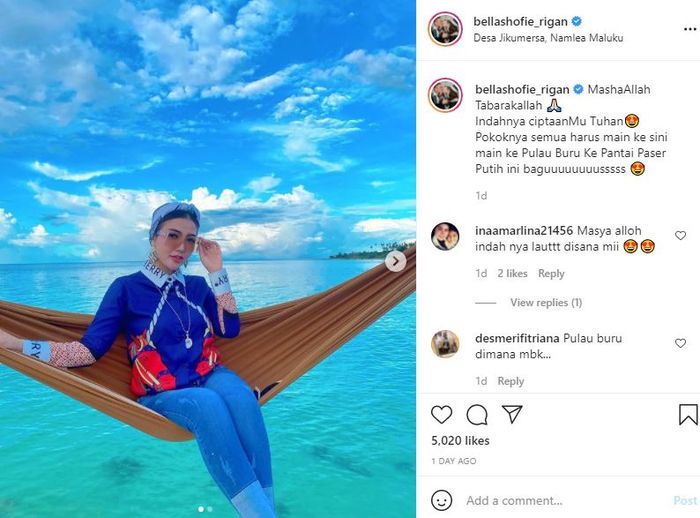 Liburan romantis ala <a href='https://medan.tribunnews.com/tag/bella-shofie' title='Bella&nbsp;Shofie'>Bella&nbsp;Shofie</a> dan <a href='https://medan.tribunnews.com/tag/daniel-rigan' title='Daniel&nbsp;Rigan'>Daniel&nbsp;Rigan</a>