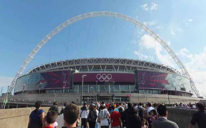 Stadion Wembley, London. Inggris berharap mengulangi sukses Piala Dunia 1966 di stadion ini dengan menjuarai Euro 2020.