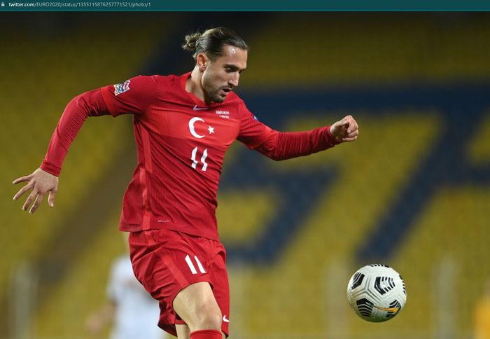 Yusuf Yazici kala tampil membela timnas Turki di Euro 2020.