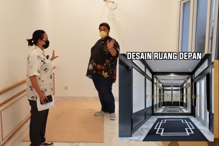 Ruang depan di rumah artis Ivan Gunawan 