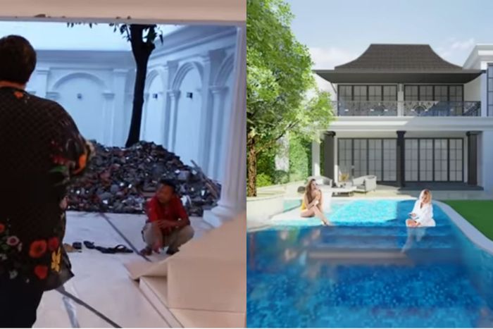 Kolam renang di rumah artis Ivan Gunawan.