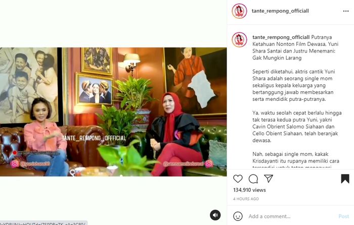 Orangtua Progesif Yuni Shara Blak Blakan Tak Marah Apalagi Melarang Ketika Anaknya Ketahuan Nonton Film Dewasa Bahkan Ikut Menemani Untuk Menonton Bersama Sama Ini Tanggapan Kakak Krisdayanti Semua Halaman Suar