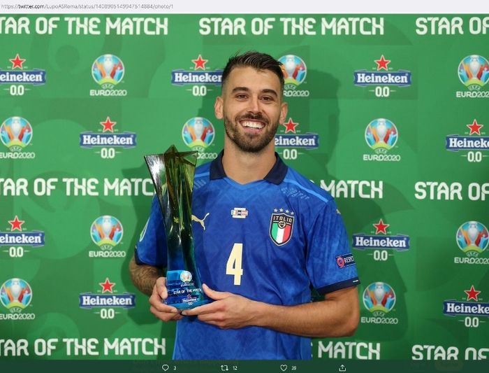 Bek kiri timnas Italia, Leonardo Spinazzola.