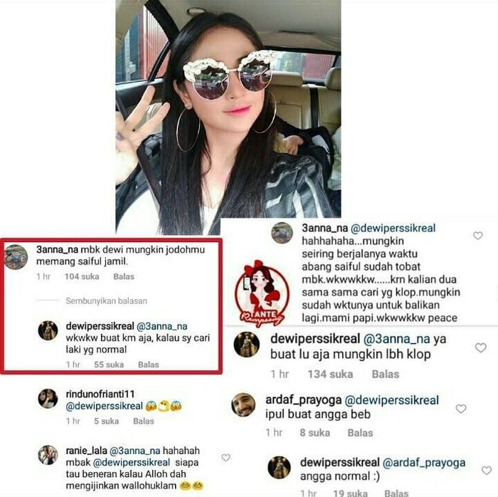 Dewi Perssik singgung soal lelaki 'normal' saat disuruh netizen untuk rujuk dengan Saipul Jamil