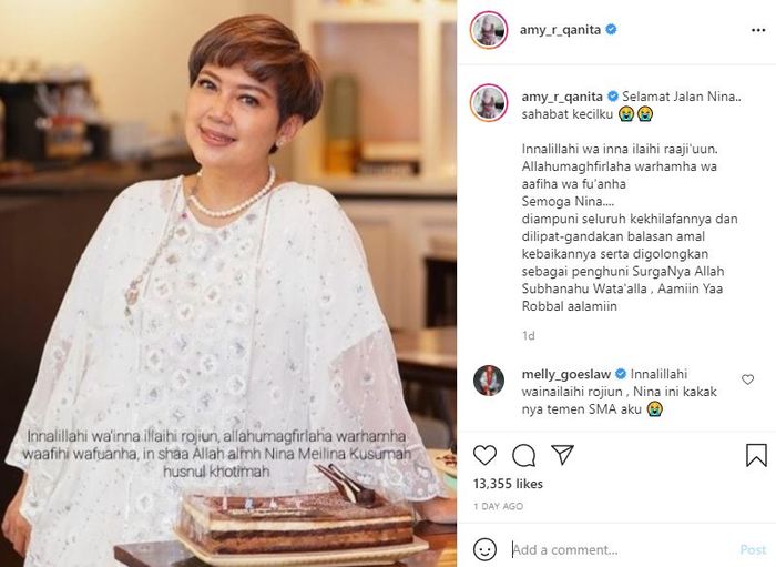 Ibunda Raffi Ahmad bagikan kabar duka