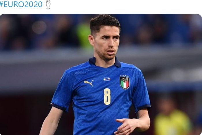 Gelandang bertahan timnas Italia, Jorginho.