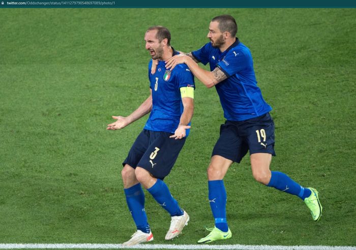 Leonardo Bonucci dan Giorgio Chiellini tampil solid bersama timnas Italia pada gelaran EURO 2020.