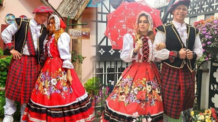 Bang Tigor dan istri pakai baju khas Belanda