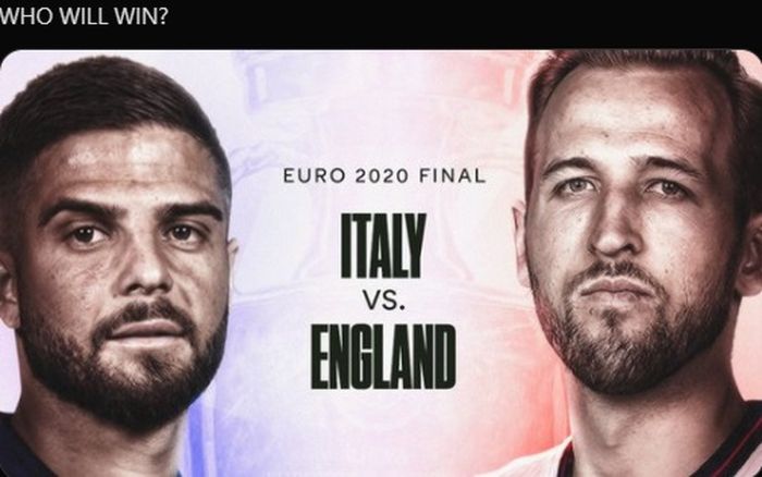 Final EURO 2020 bakal mempertemukan antara Inggris dan Italia.