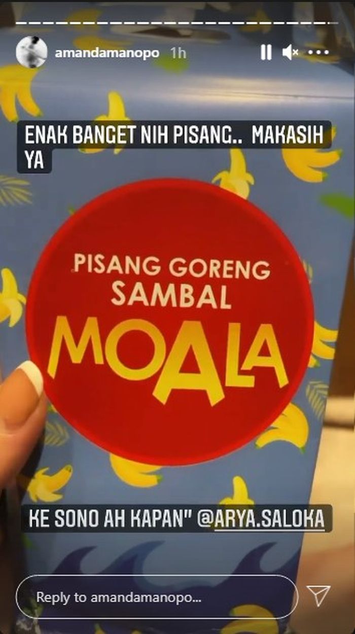 Amanda Manopo bagikan status tentang Arya Saloka